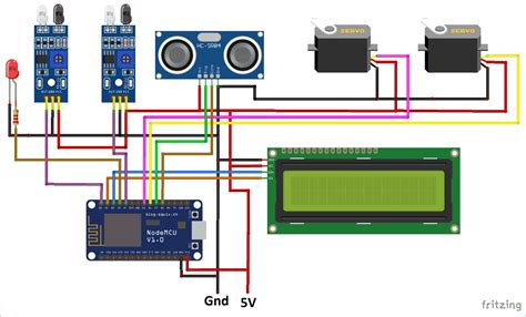 smart parking system circuit diagram